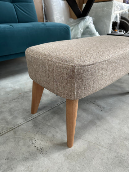 John Lewis Bergen II Footstool in AquaClean Taupe