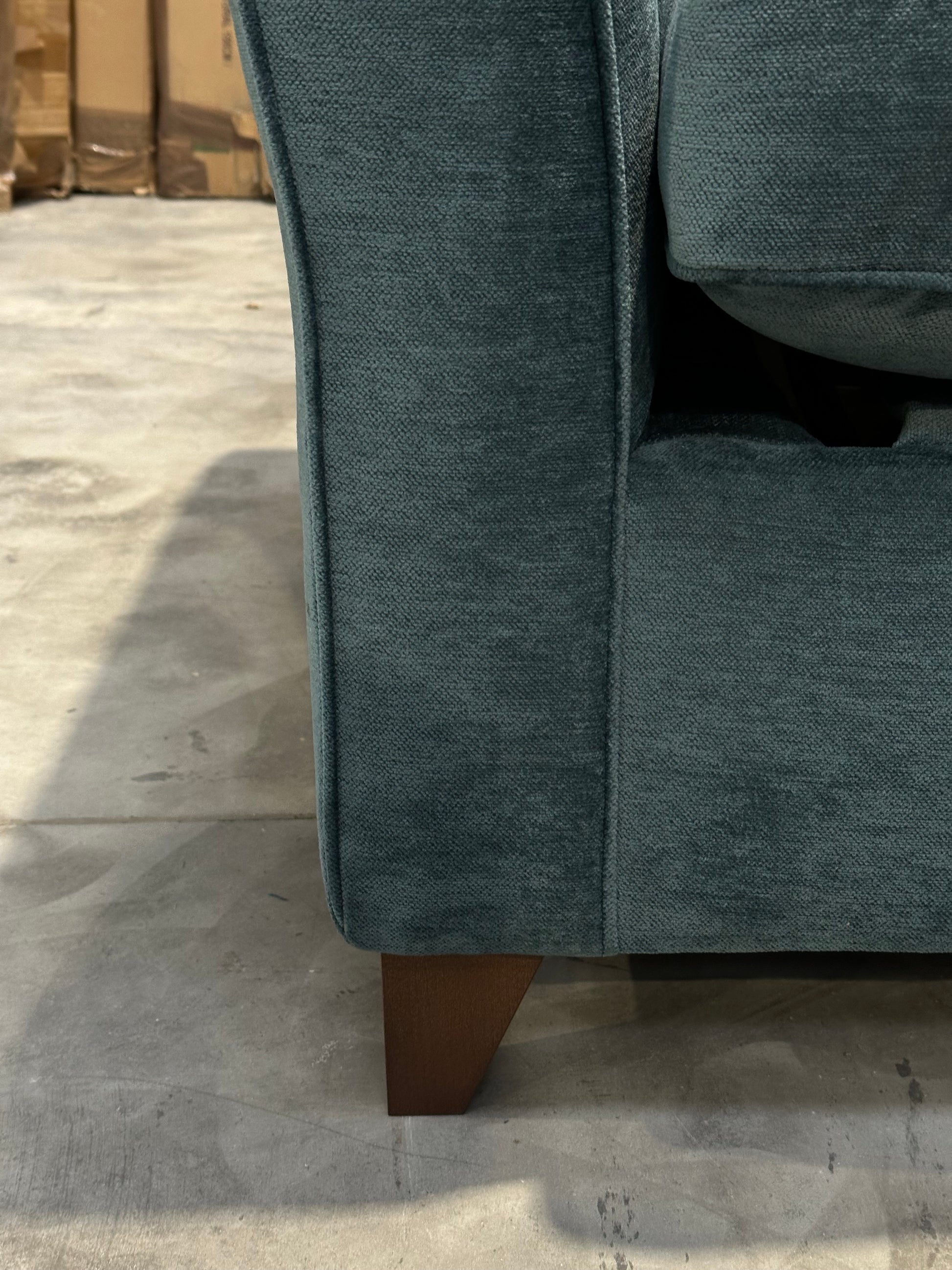 John Lewis Charlotte Grand 4 Seater Sofa Bed , Dark Leg, Teal Aquclean