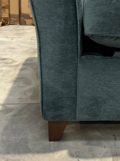 John Lewis Charlotte Grand 4 Seater Sofa Bed , Dark Leg, Teal Aquclean