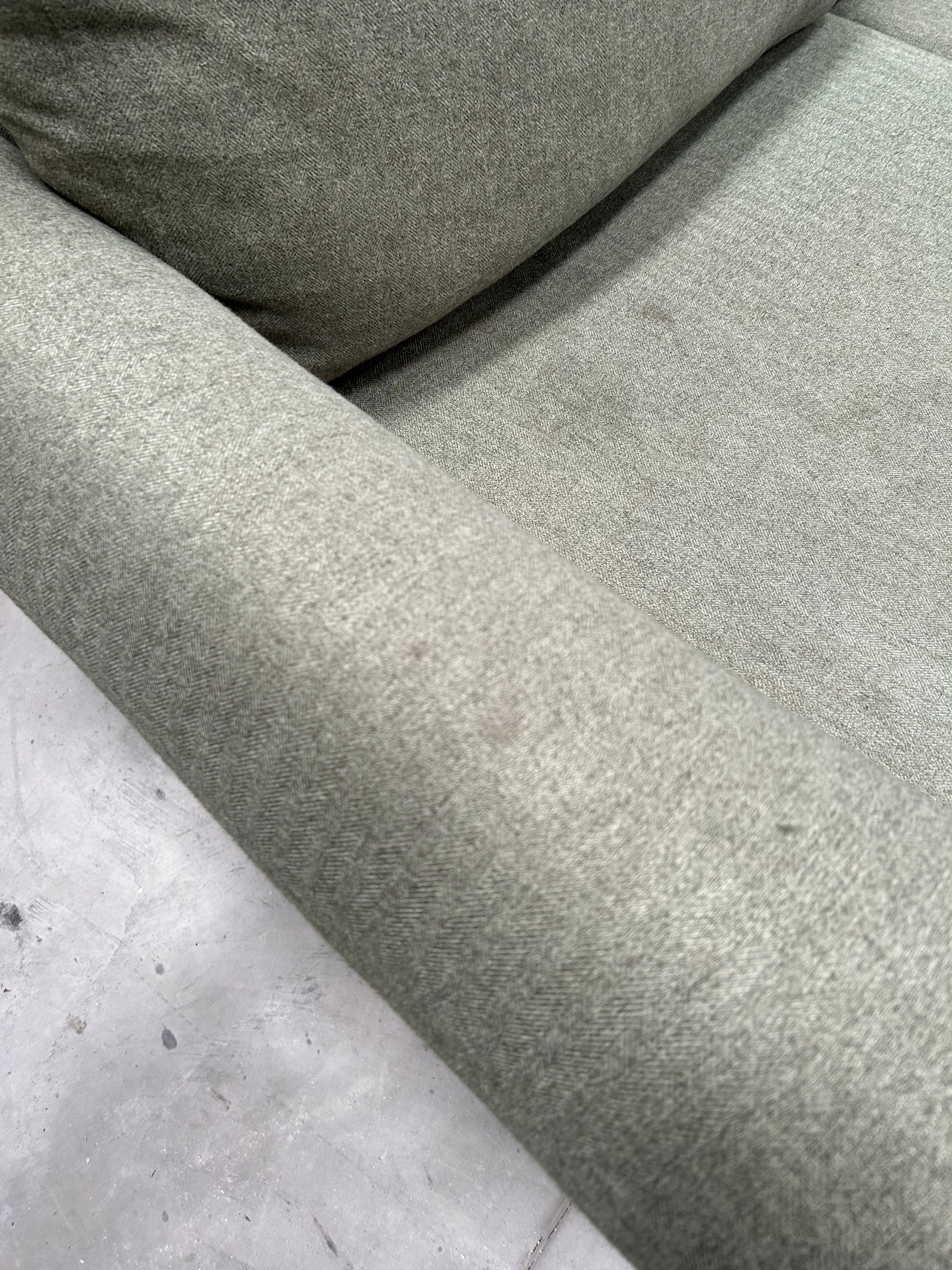 John Lewis Sansa Splayed Arm Sofa Bed with Storage Brushed Tweed Green