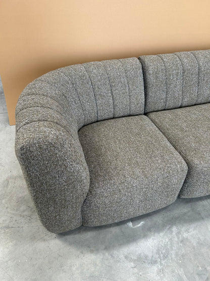 John Lewis Flow Grand 3 Seater Sofa Tonal Weave Moss Green