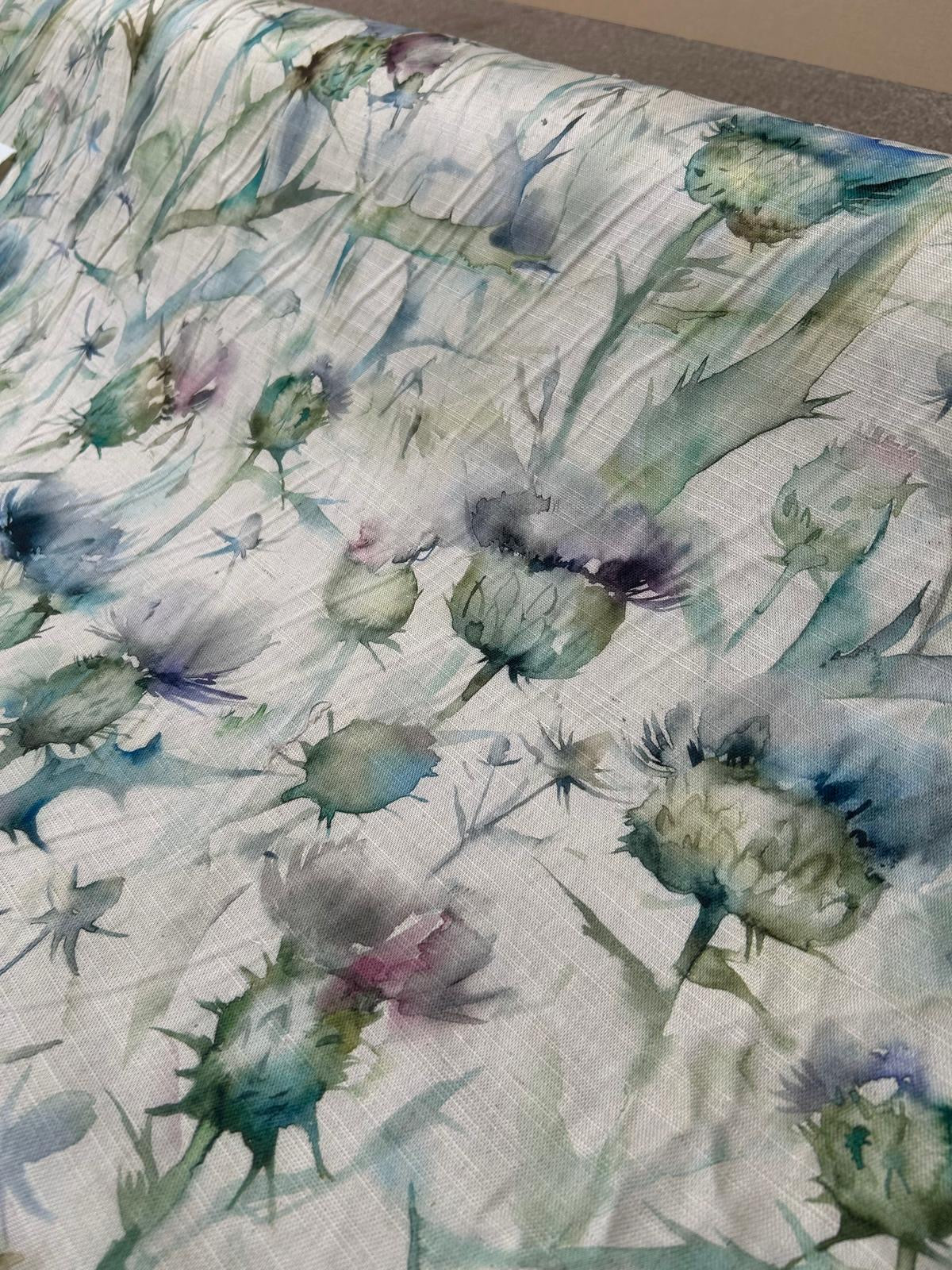 Voyage botanicus violet linen 39 m at £44 a meter