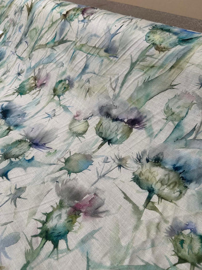 Voyage botanicus violet linen 39 m at £44 a meter