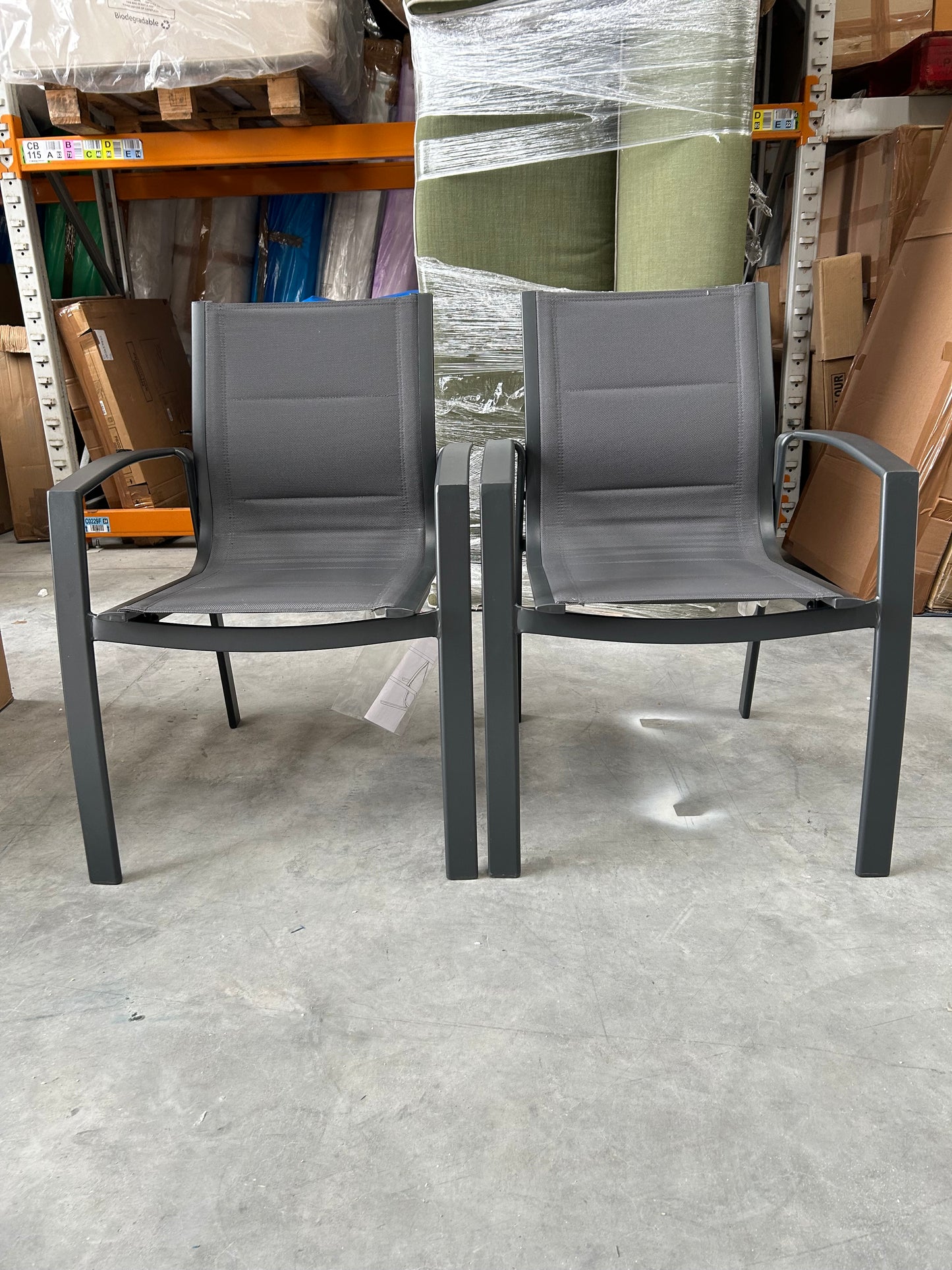 John Lewis Tampa Garden Dining Chair, Set of 2, Grey