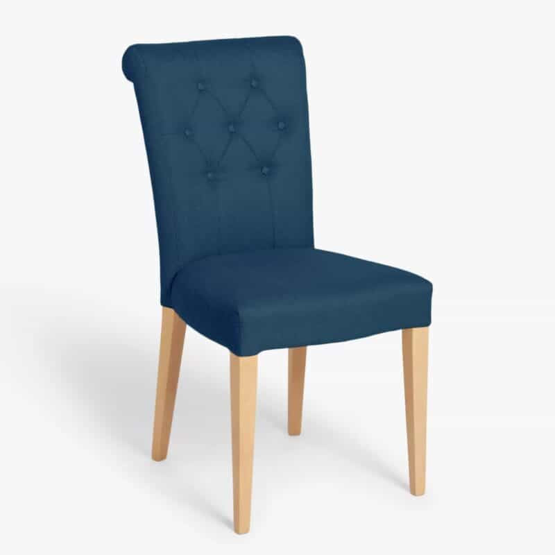 John Lewis Evelyn Dining Chair, FSC-Certified (Beech Wood), Brushed Tweed Blue