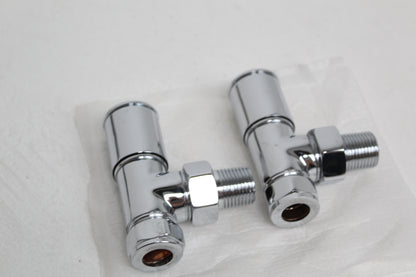 Geyser Chrome Designer Radiator Valves (Control & Lockshield Set) (2 styles, 2 colours)