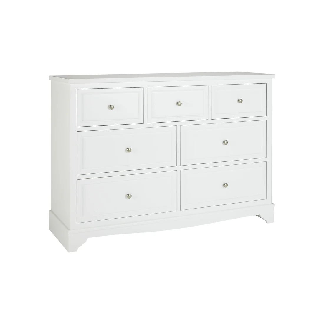 John Lewis St Ives 7 Drawer Chest white 3+4 White