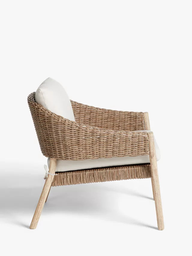 John Lewis Burford Garden Woven Lounging Chairs, Set of 1 , FSC-Certified (Acacia Wood), Natural