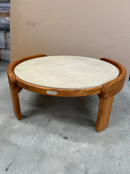 John Lewis Terra Teak Wood Round Garden Coffee Table, 90cm