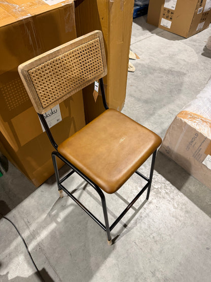 nkuku Iswa Counter Chair, Aged Tan