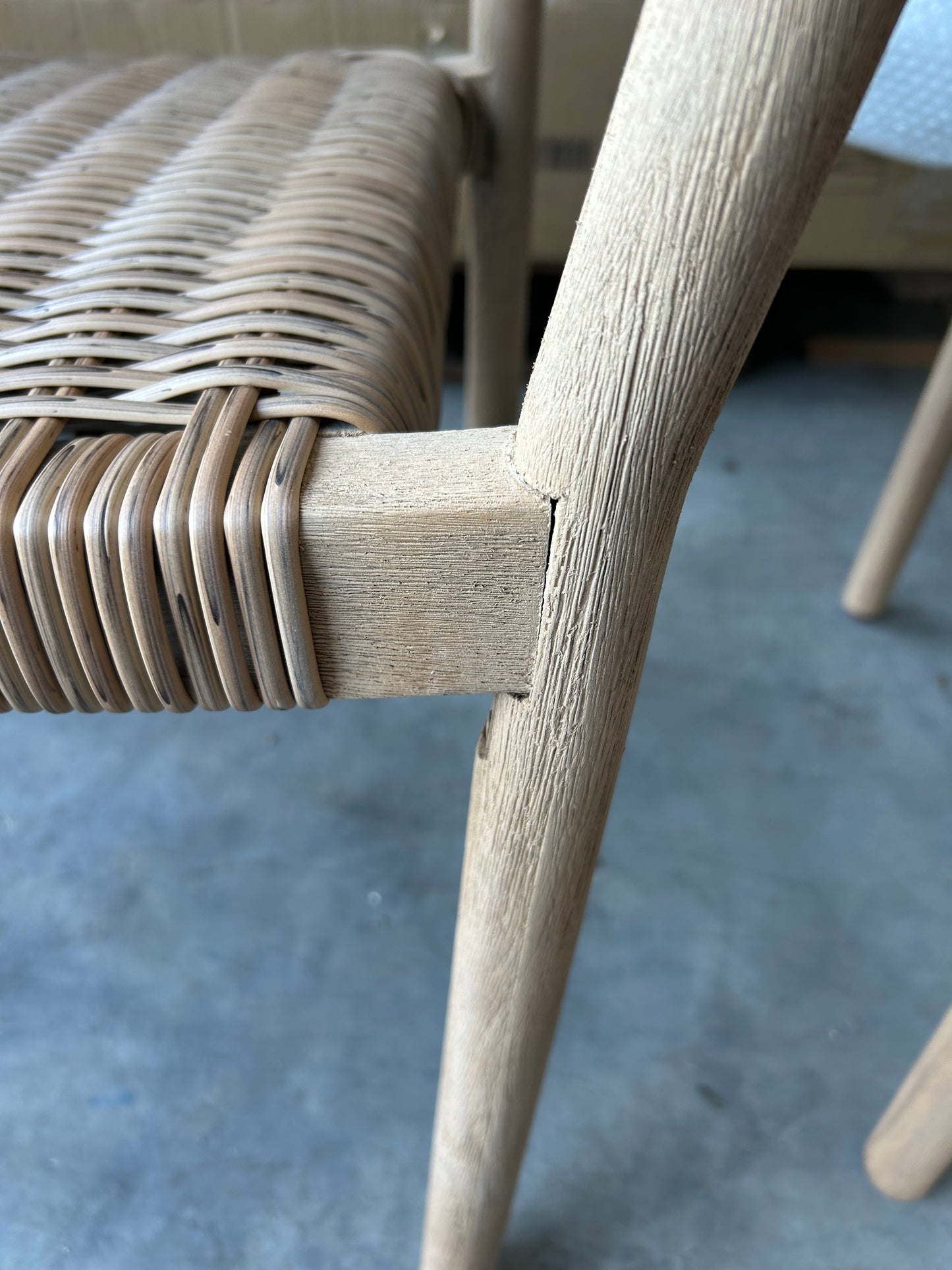 John Lewis Burford Garden Woven Dining Chairs, Set of 2 Acacia Wood Natural