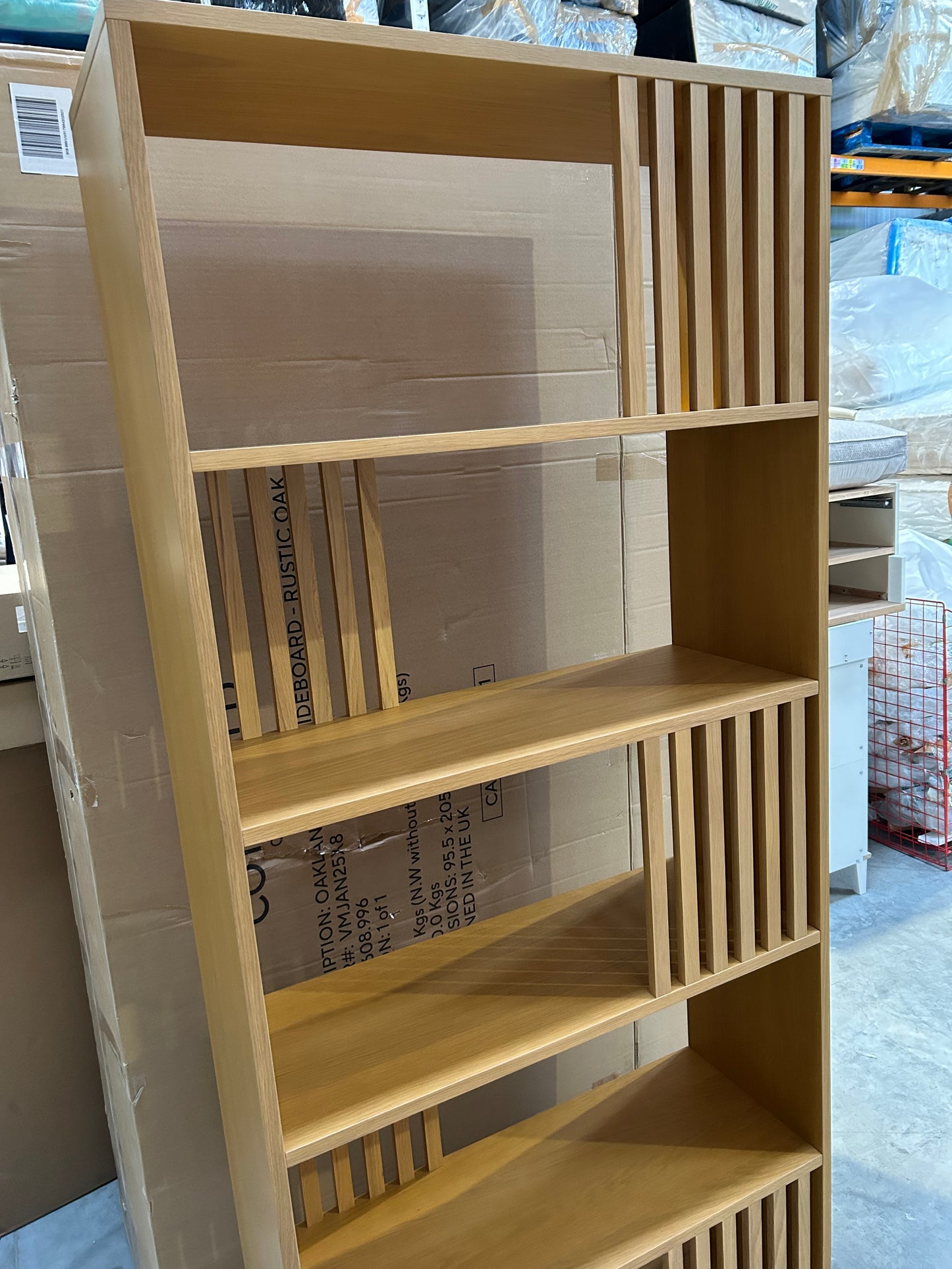 John Lewis Line Bookcase, Natural