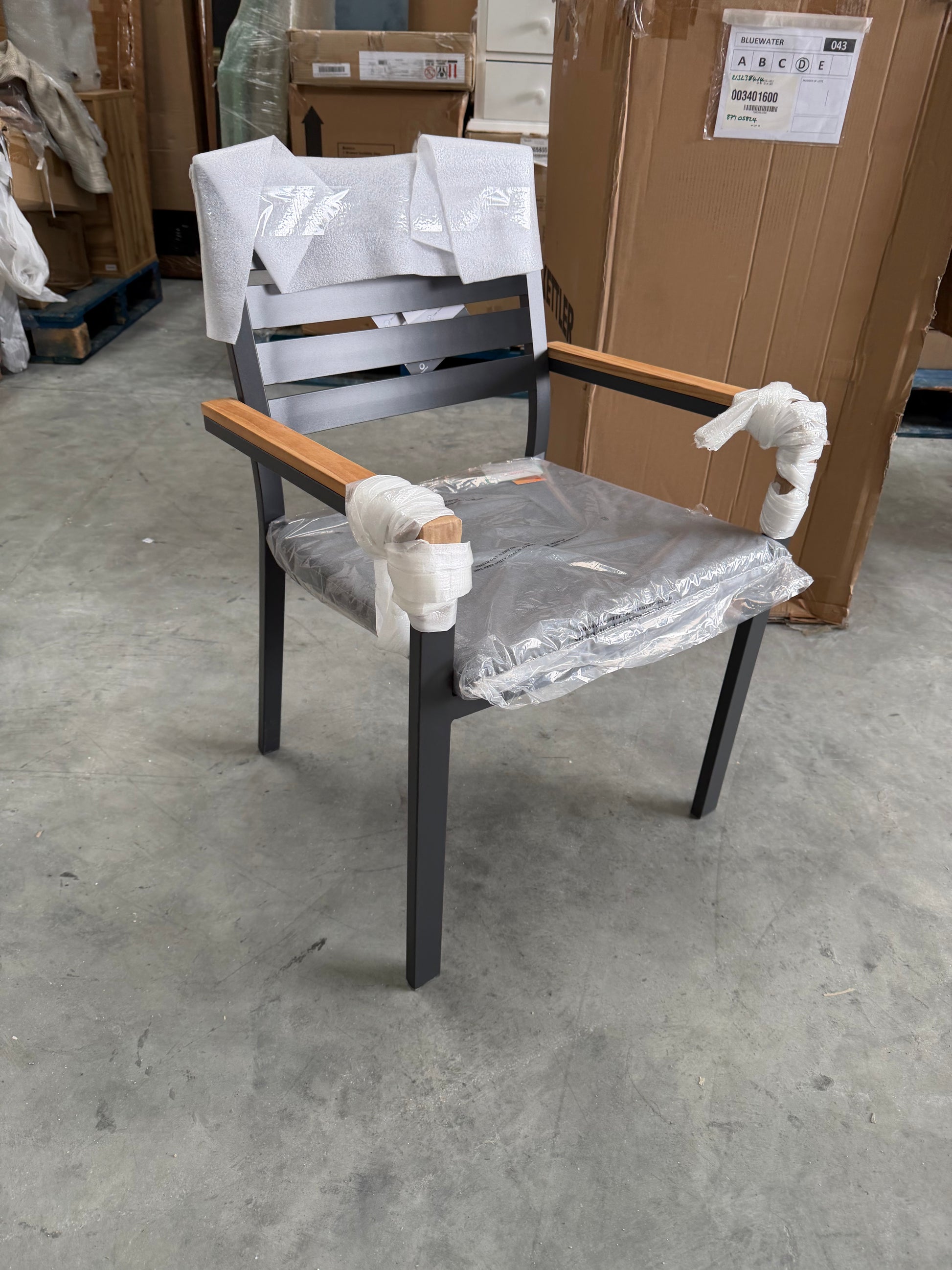 Kettler elba Signature Dining Chair with Seat Pad Teak/Anthracite
