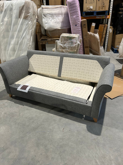 John Lewis Charlotte II Grand 4 Seater Sofa Aquaclean Connie Mist Grey