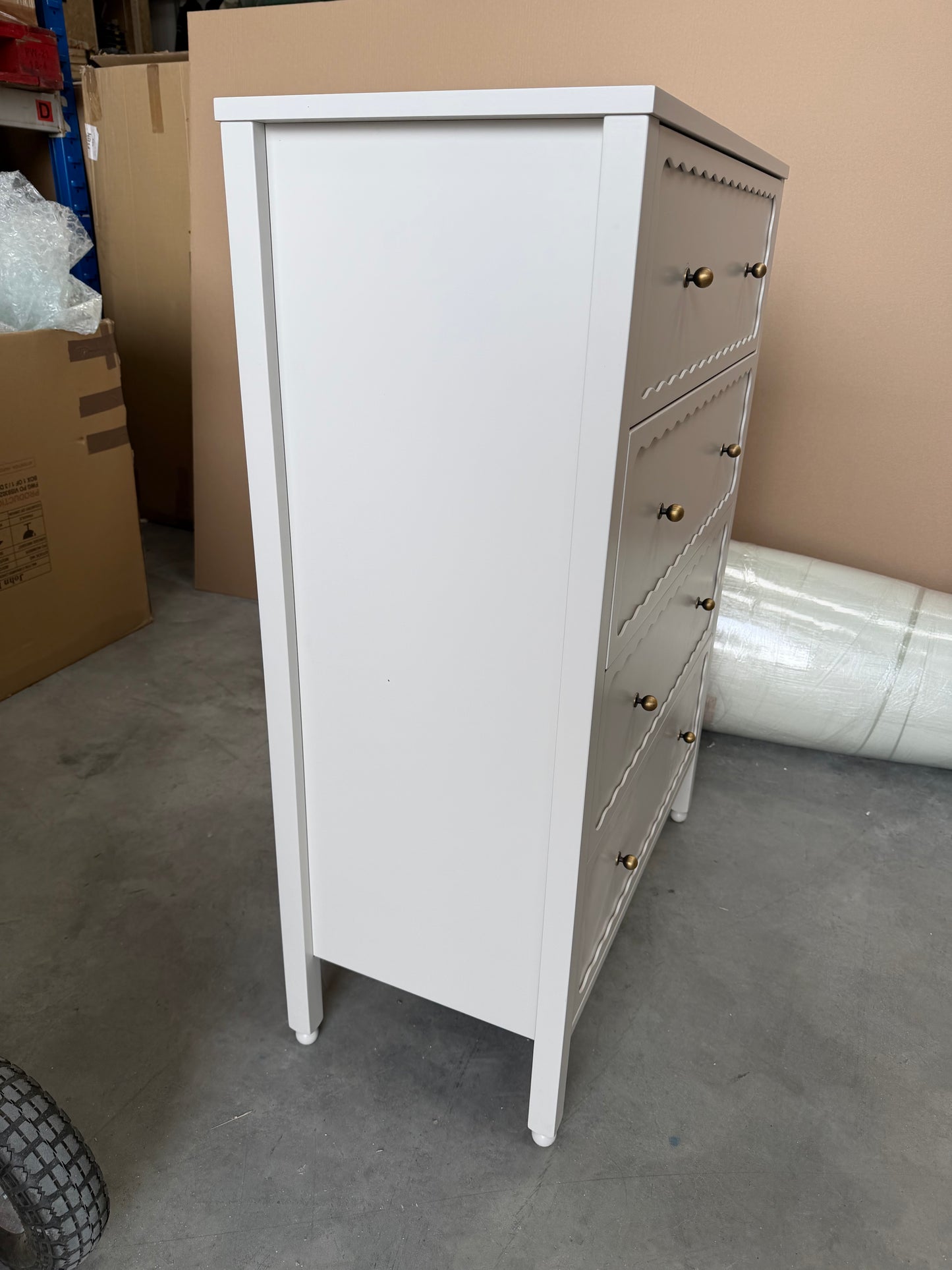 John Lewis Wave 4 Drawer Chest Greige Storage