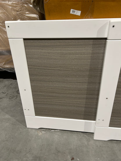 John Lewis & Partners Dual Tone Cot Bed Grey White