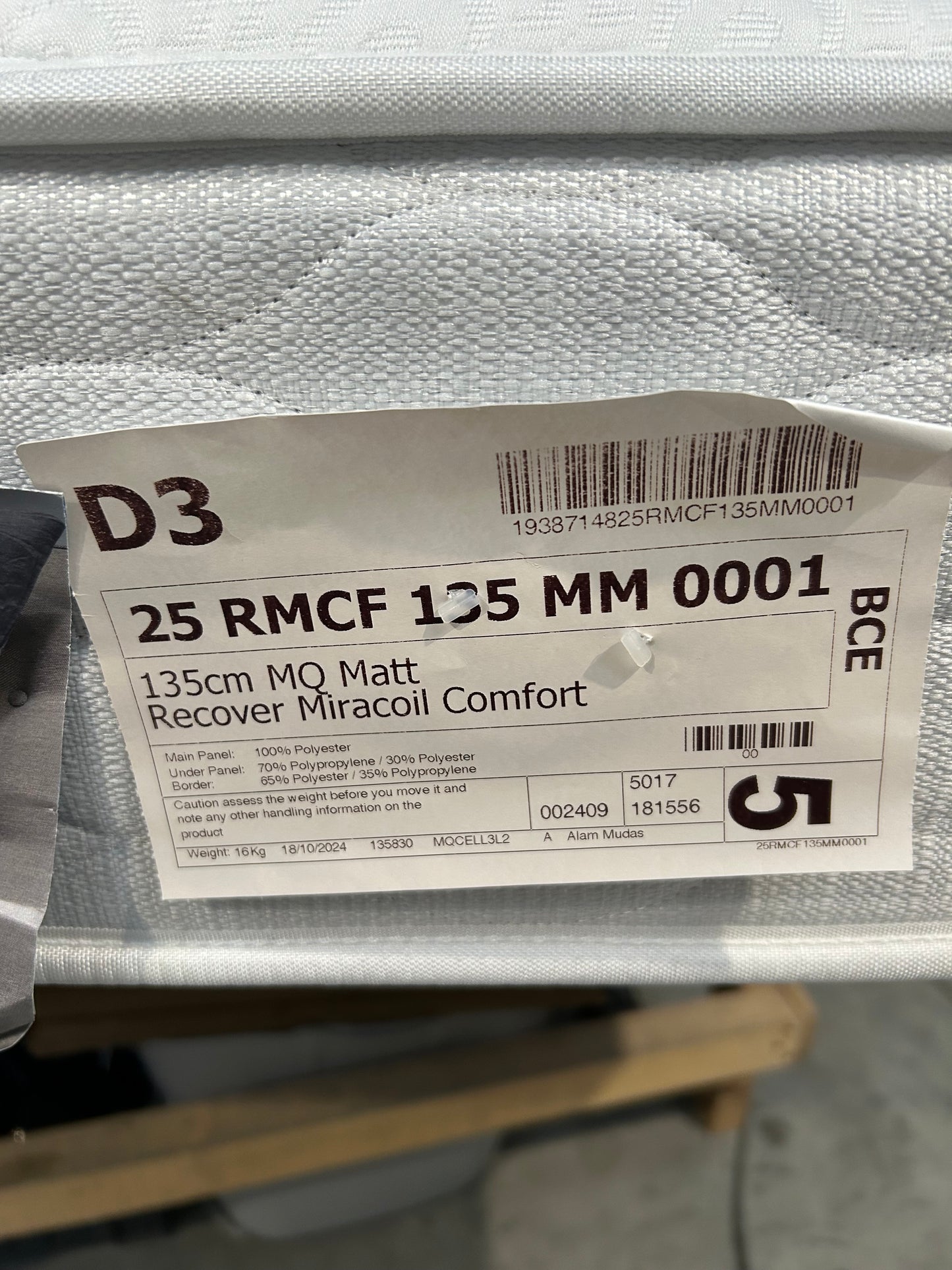 Silentnight Recover Miracoil Comfort Double 135 Mattress