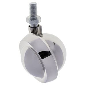 4 x Genuine Kenrick Shepherd Casters with M8 Threaded Stem Silver 50mm REPLACEMENT CHAIR SOFA CROME METAL