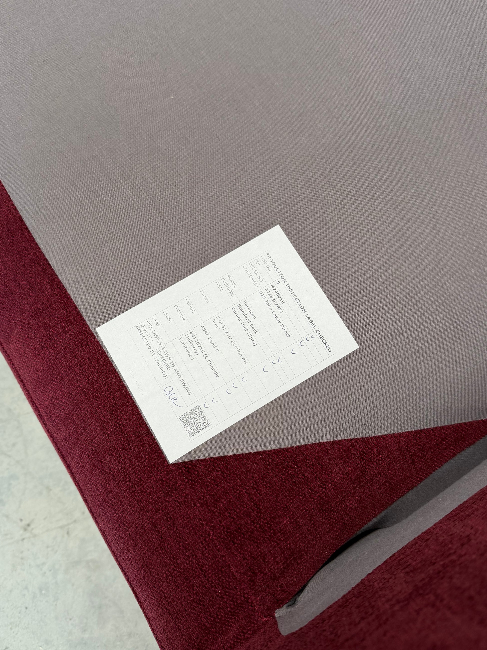 John Lewis Camden 5+ Seater Corner Sofa in Mulberry