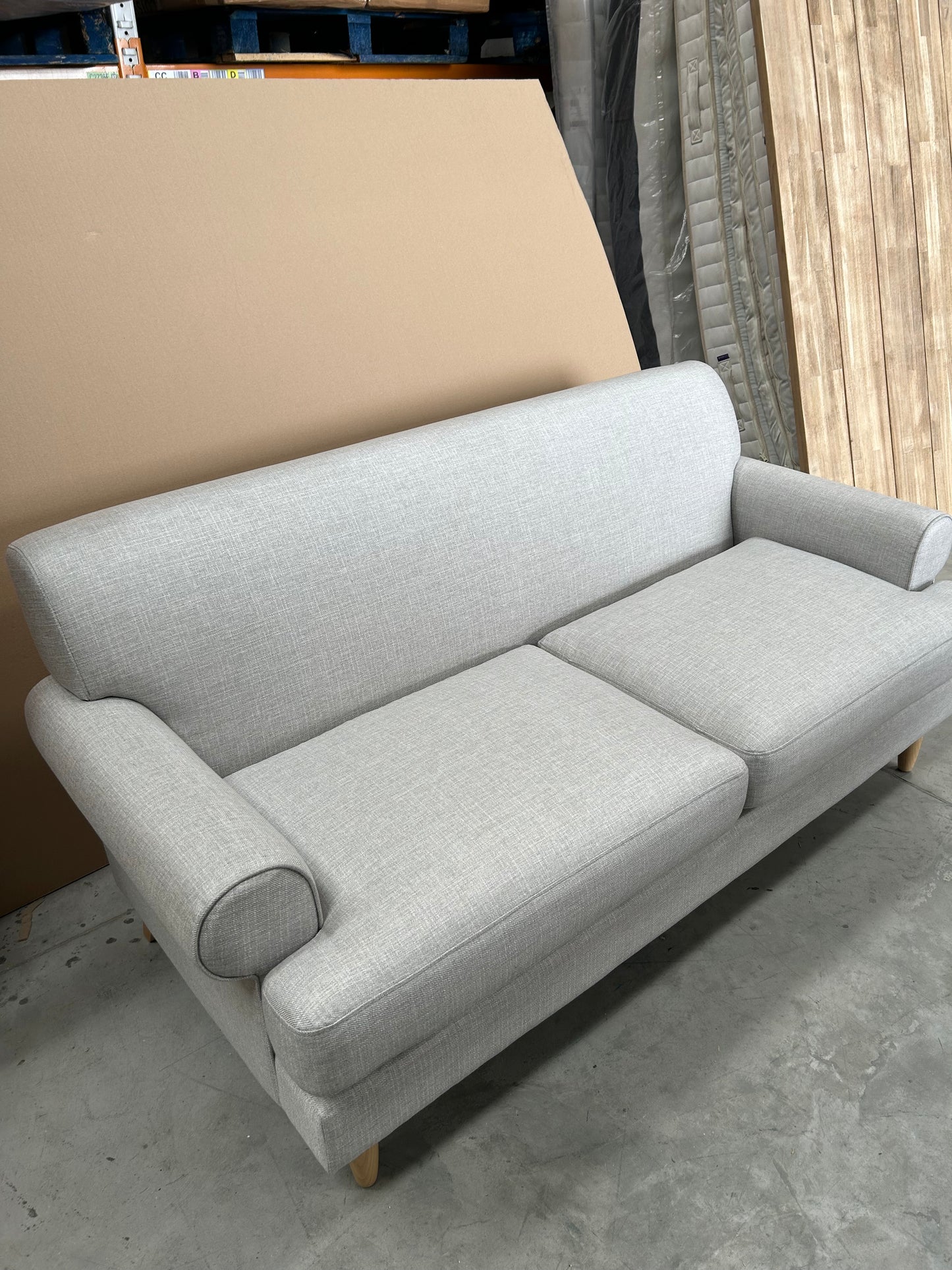 John Lewis ANYDAY Scroll II Medium 2 Seater Sofa, Light Leg Grey