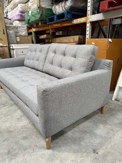 John Lewis Draper II Large 3 Seater Sofa Brushed Tweed Grey