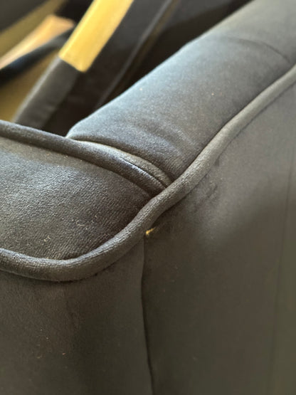 John Lewis Swoon Munich Large 3 Seater Sofa, Dark Leg, Ink Velvet