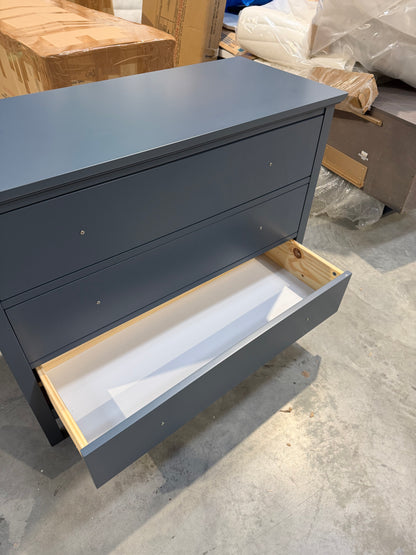 John Lewis Wilton 3 Drawer Chest, Denim Blue