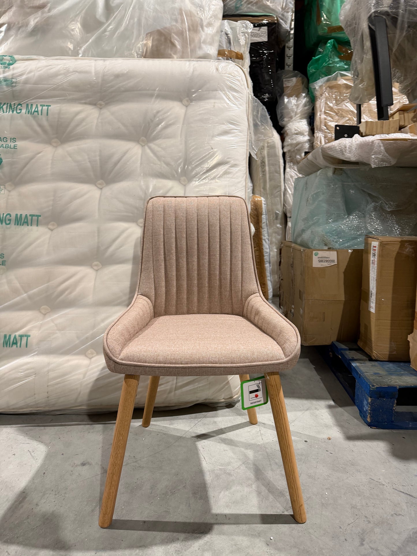 John Lewis Toronto Side Dining Chairs, Set of 1 Single Blush Natural