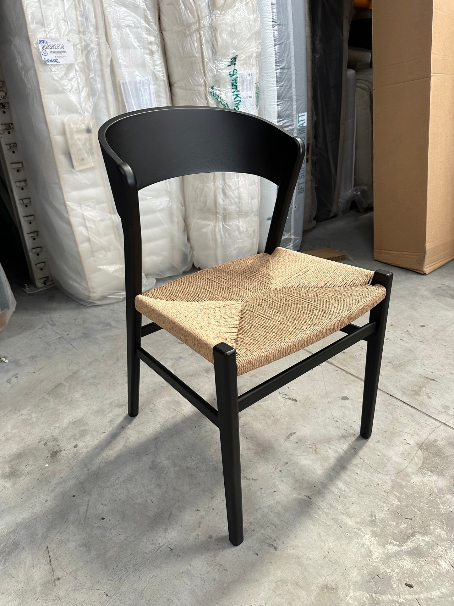 John Lewis Scandi Dining Chair, FSC Certified (Ash Wood), Black
