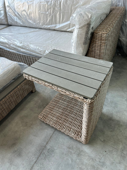 John Lewis Platform Rattan Modular 6-Seater Garden Lounging Set, Natural