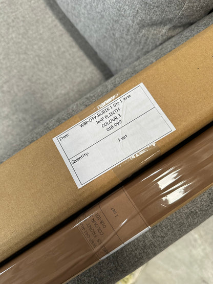 John Lewis + Swoon Rubik Large 3 Seater Sofa, Cinder Grey Wool