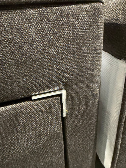 John Lewis Pocket Sprung 4 Drawer Divan Base, Double, Soft Touch Chenille Charcoal