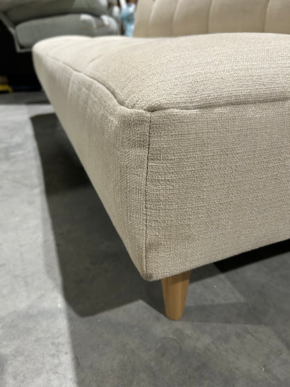 John Lewis Linear Medium 2 Seater Sofa Bed, Light Leg, Chenille Natural