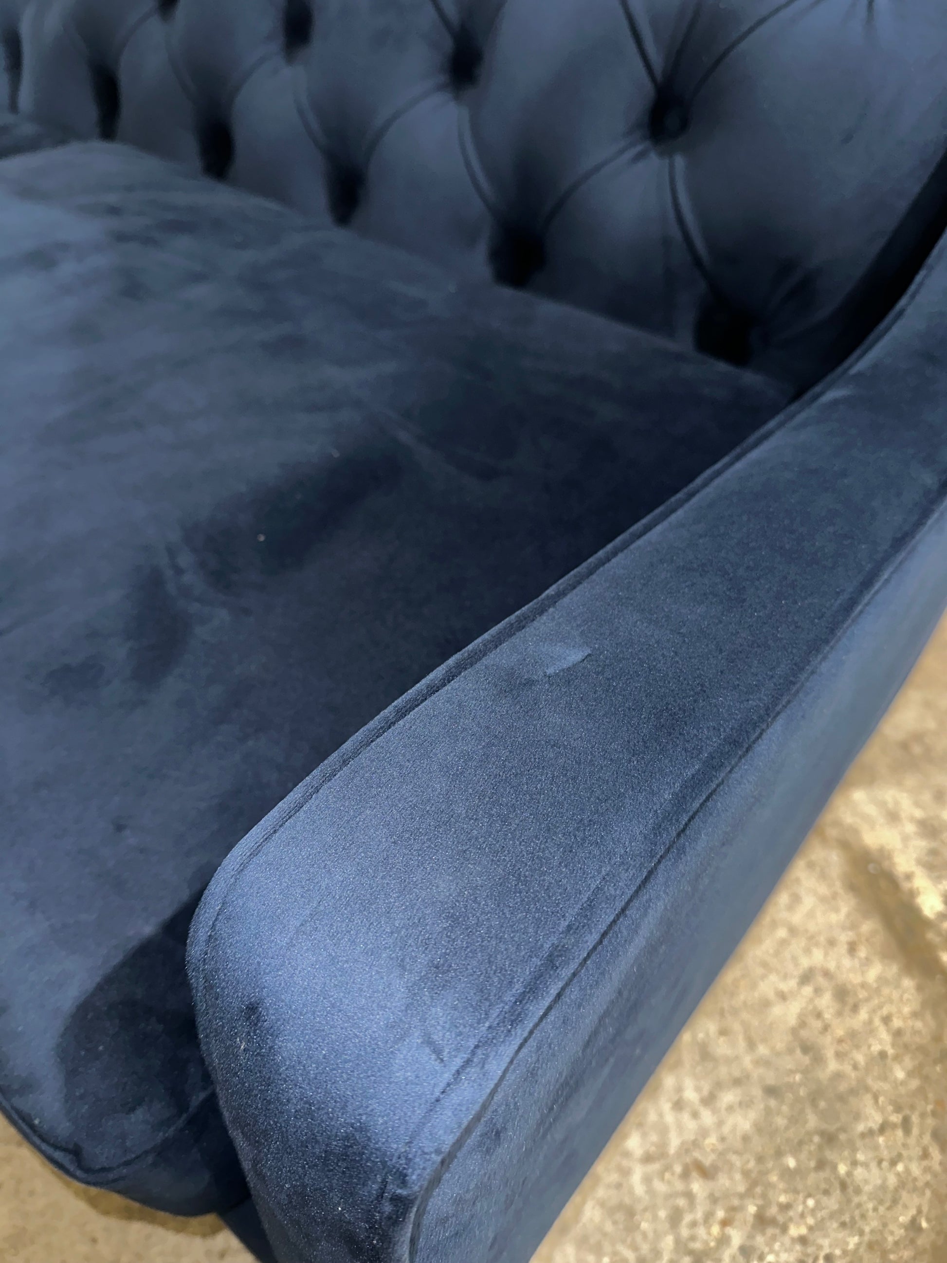 Swoon Pritchard Medium 2 Seater Sofa, Dark Leg, Ink Velvet 