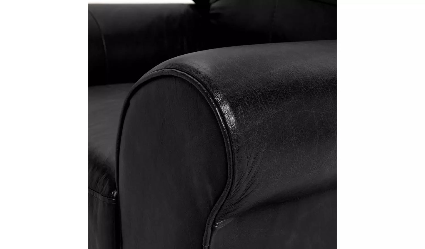 Habitat Salisbury Leather Armchair - Black