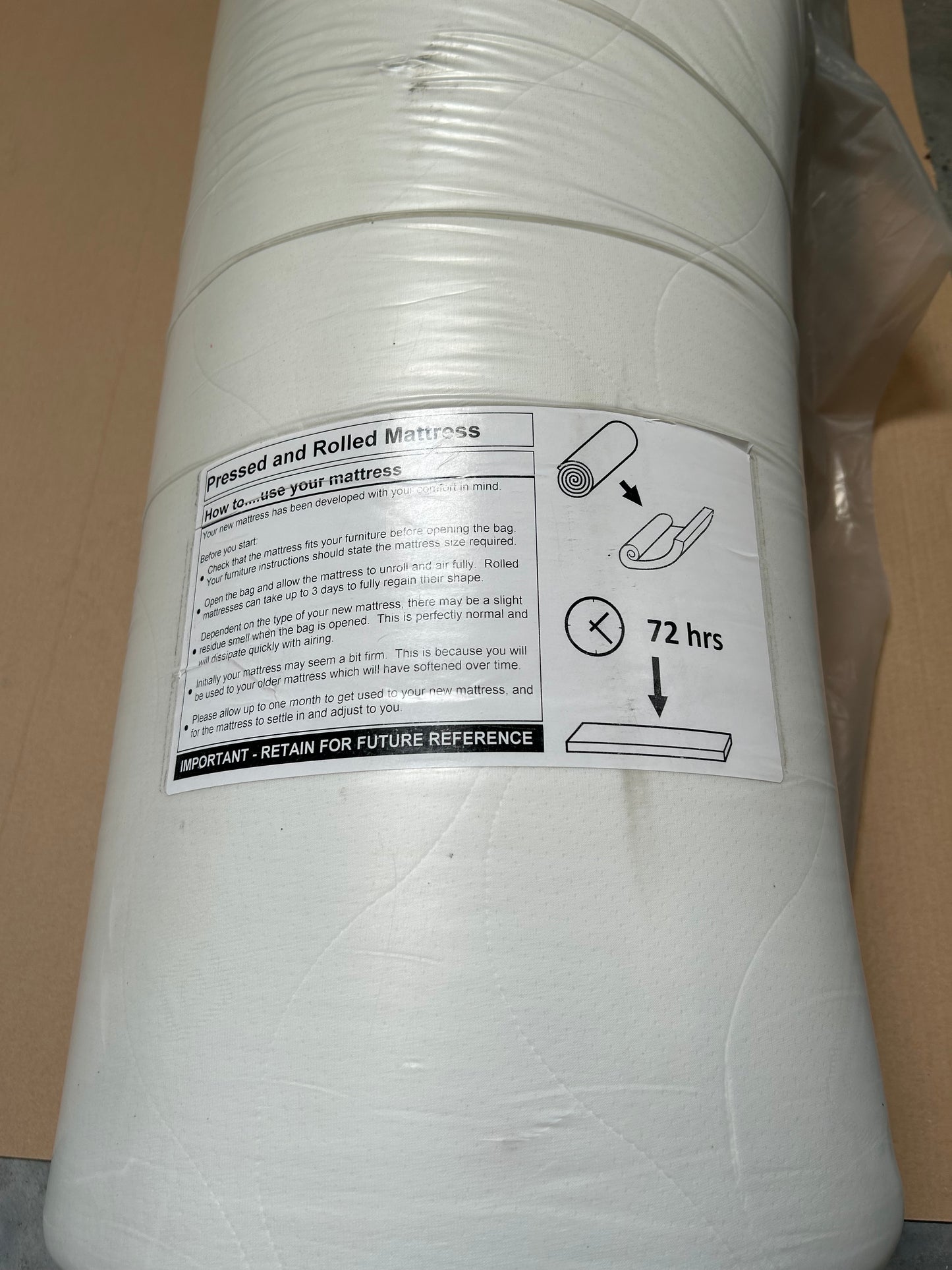 John Lewis Rolled Deep Memory Foam Mattress, Medium/Firm Tension, King Size