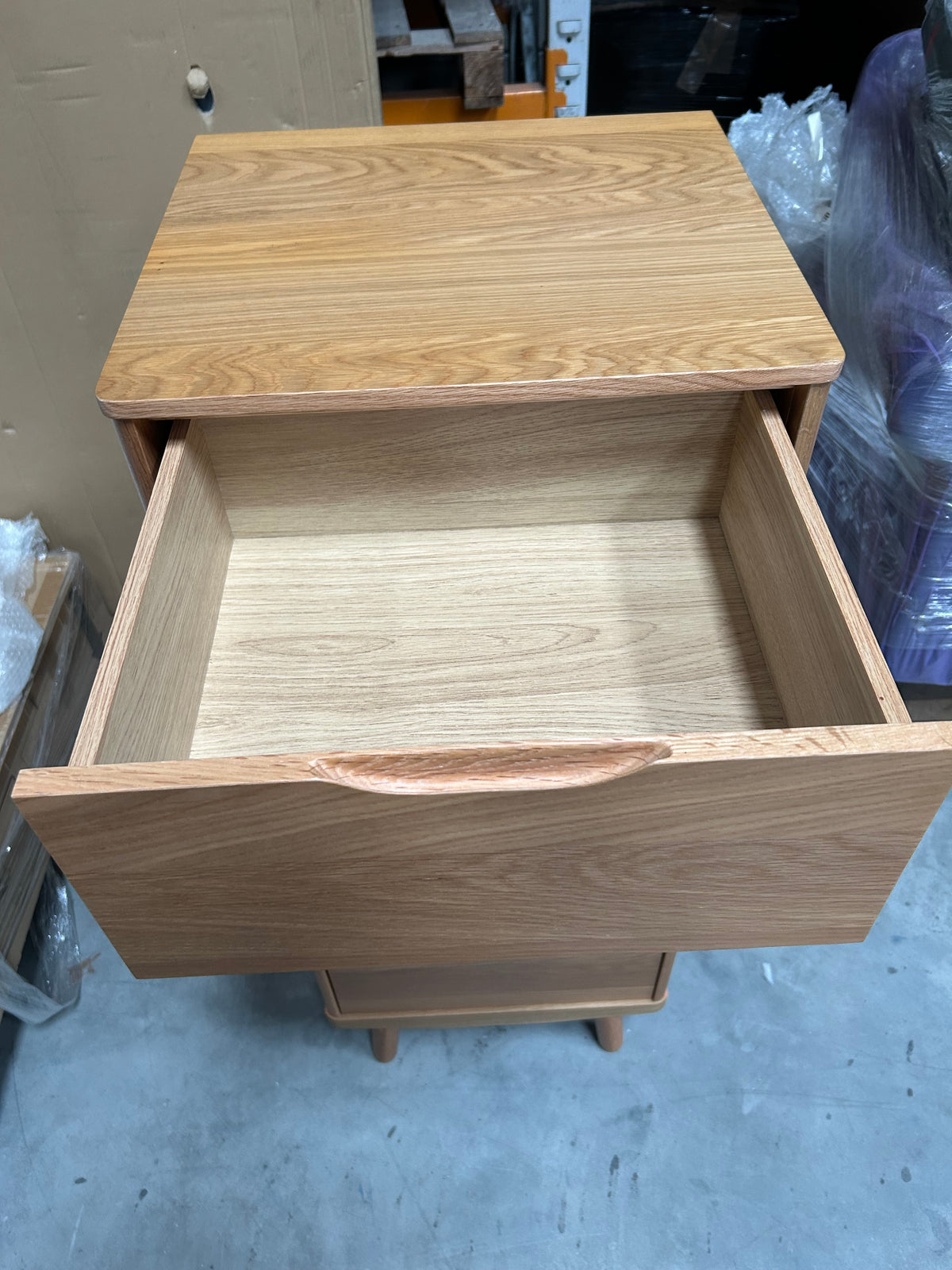 John Lewis Bow 5 Drawer Tallboy Chest, Natural