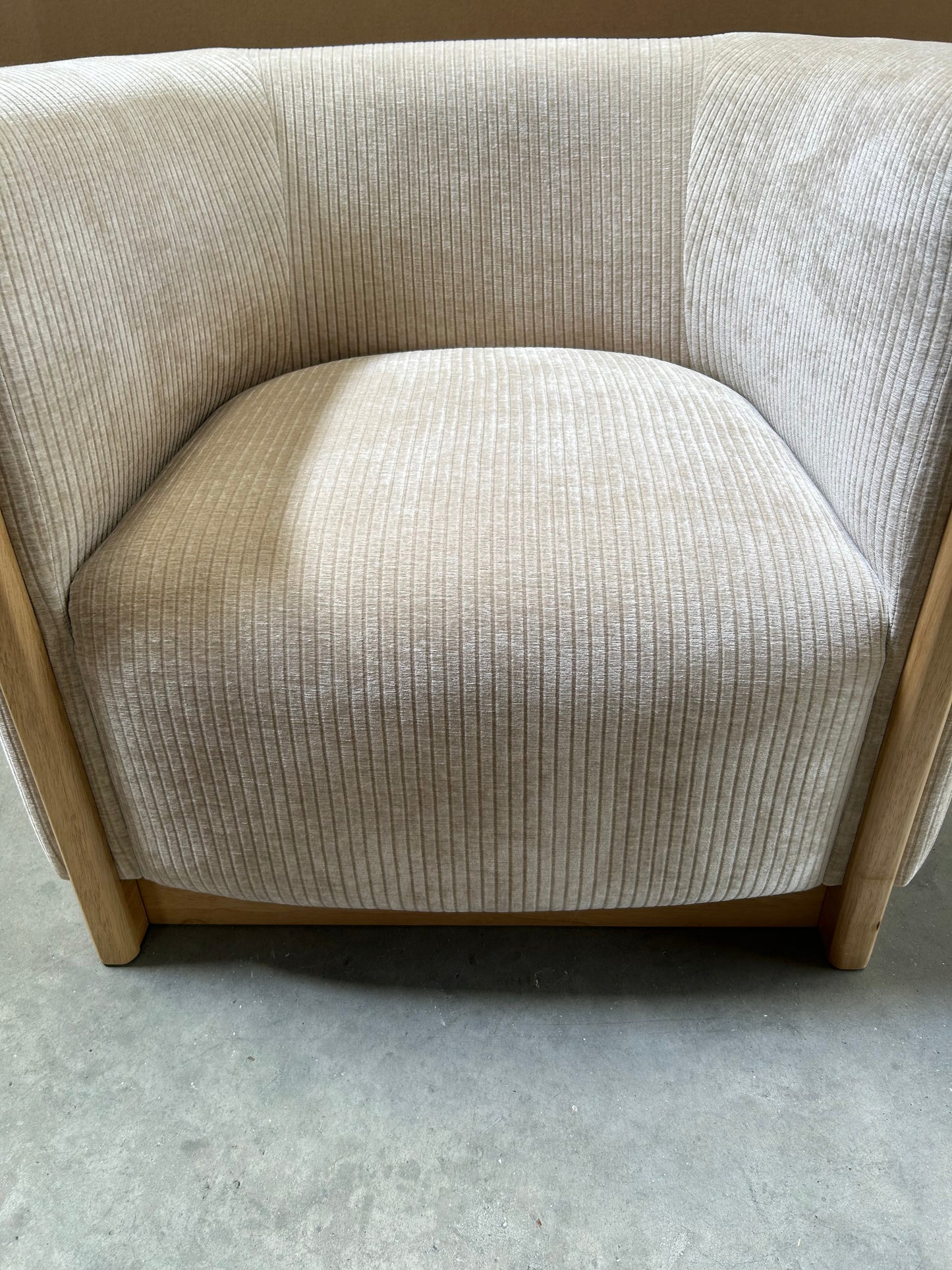 John Lewis Vila Tub Corduroy Armchair, Natural