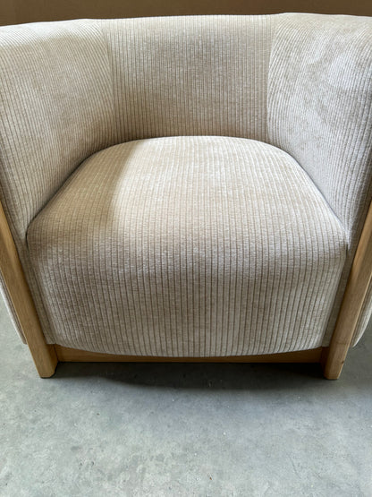 John Lewis Vila Tub Corduroy Armchair, Natural
