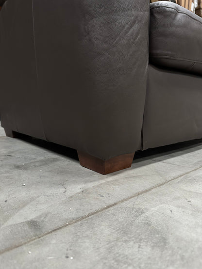 John Lewis Leather Oliver Armchair Dark Chocolate