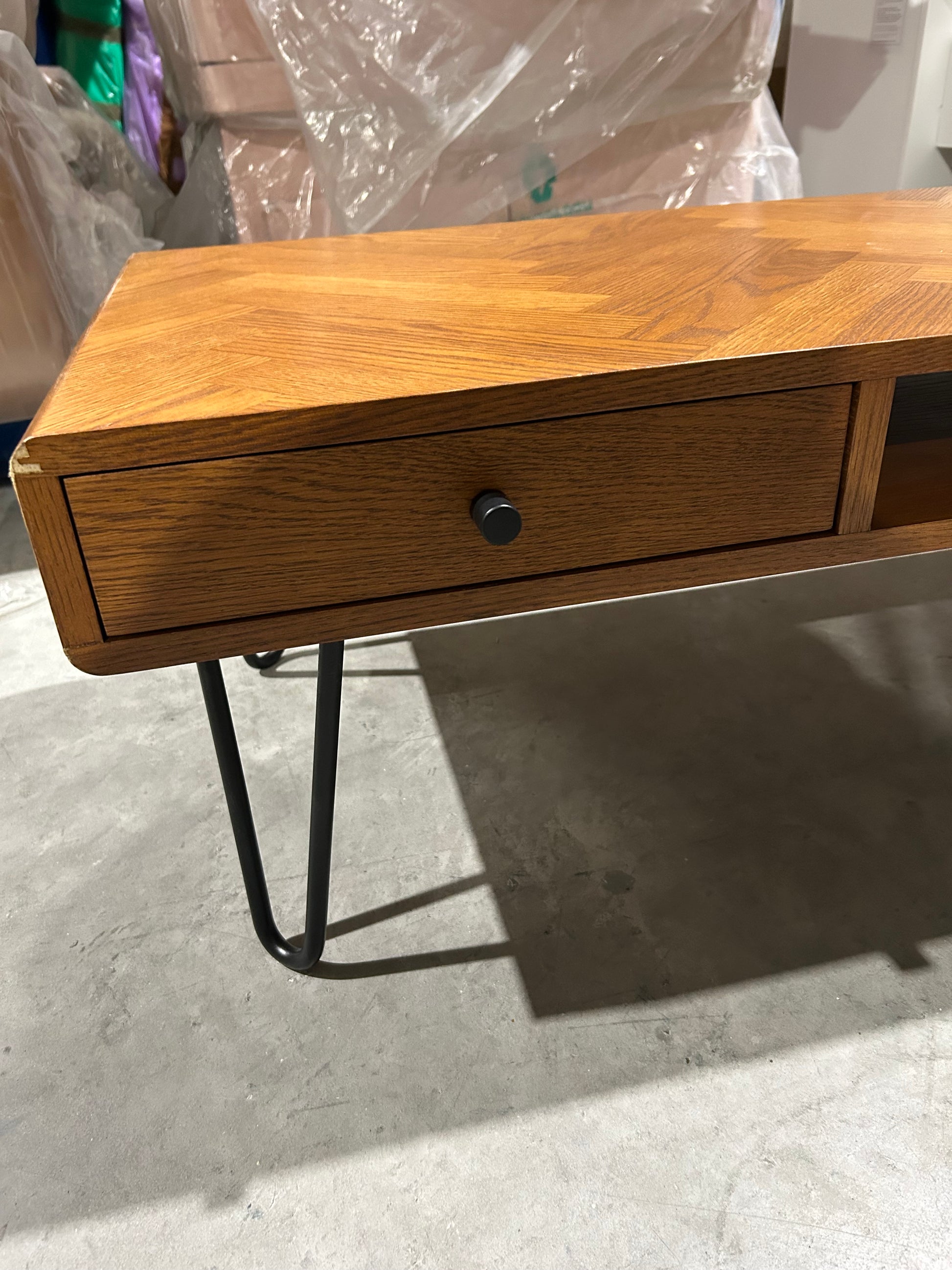 John Lewis Hairpin Coffee Table, Dark Oak