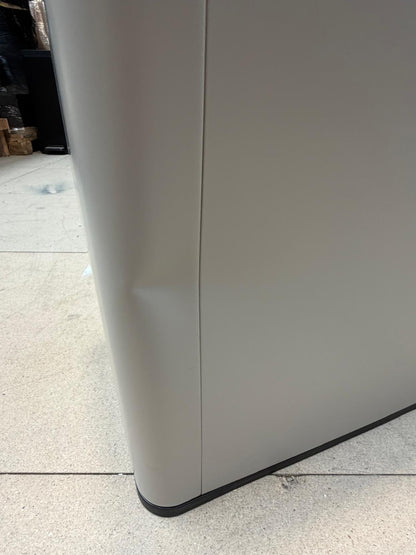 John Lewis 2 Section Recycling Bin, with Handles, 60L, Grey