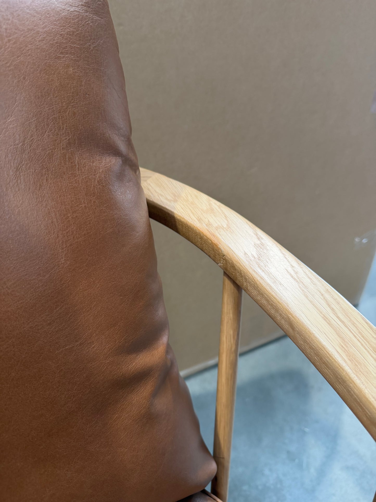 John Lewis Frome Armchair, Light Leg, Like New, Caramel