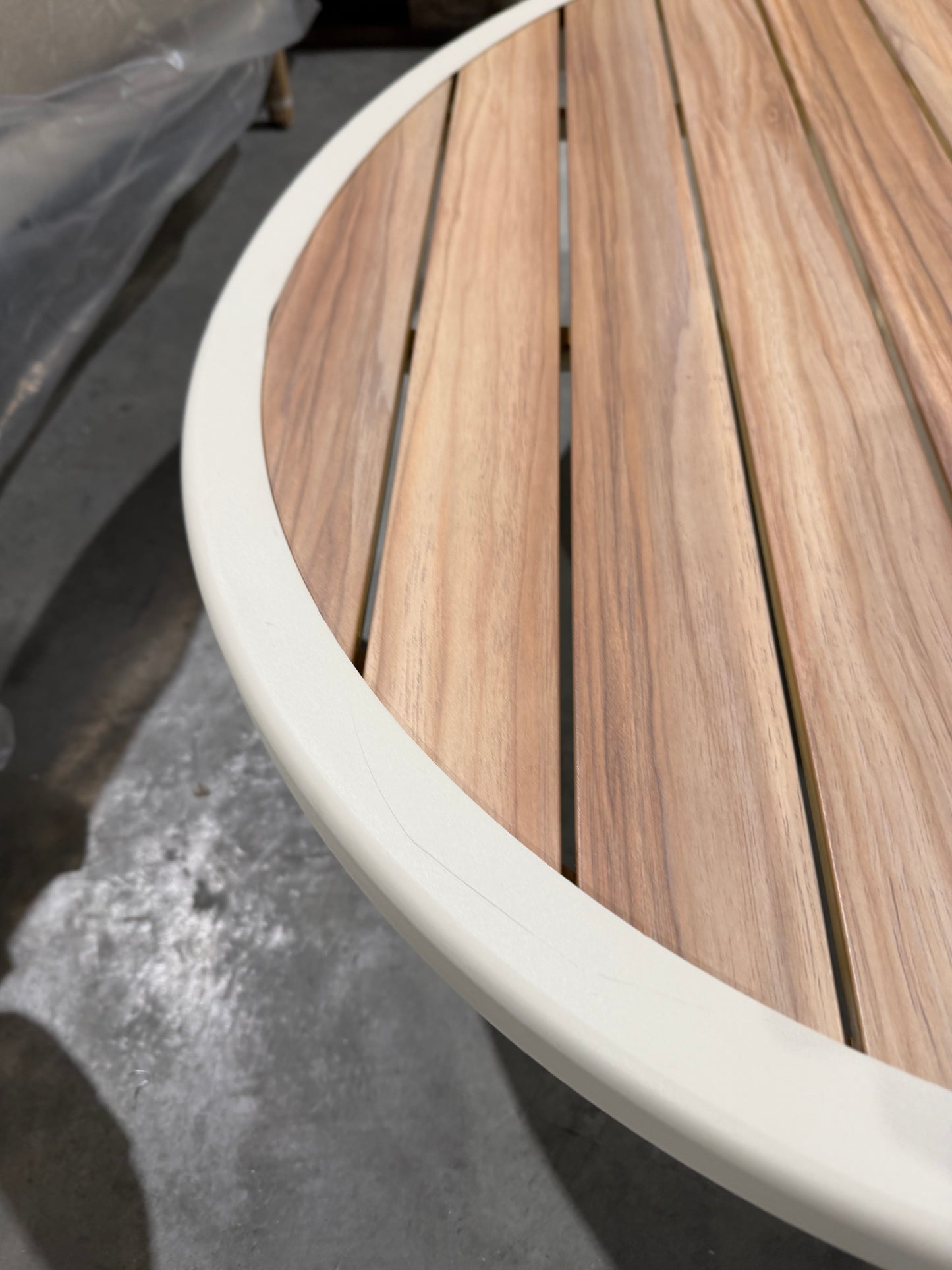 John Lewis Lozenge 4-Seater Modular Curved Garden Sofa & Coffee Table Set Cream