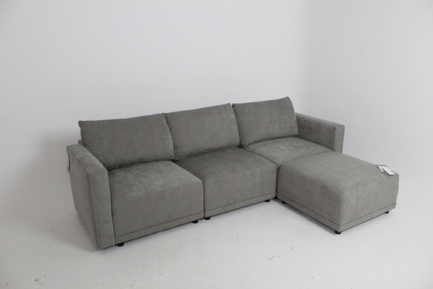 John Lewis Bundle Bold Arm 4 Seater Chaise End Sofa In Easy Clean Grey