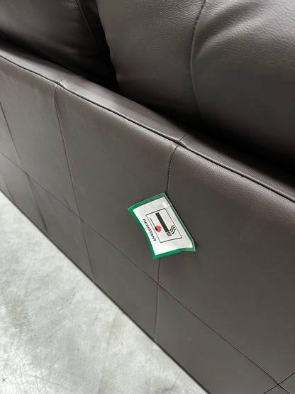 John Lewis Leather Oliver Medium 2 Seater Sofa Dark Chocolate