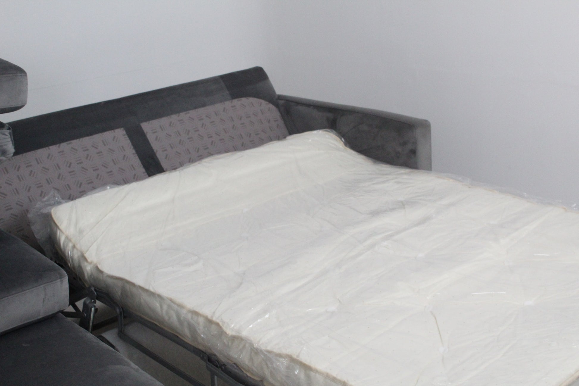 John Lewis Bailey II 4 Seater LHF Chaise End Sofa In velvet steel