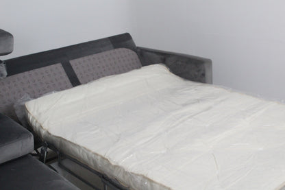 John Lewis Bailey II 4 Seater LHF Chaise End Sofa In velvet steel