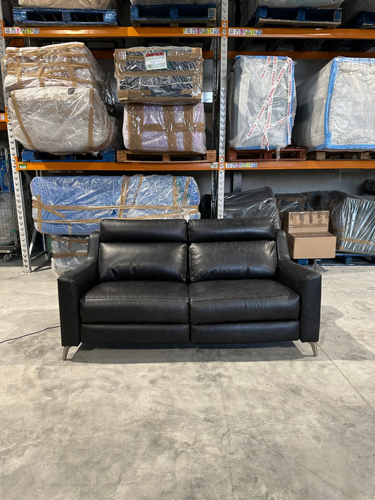 John Lewis Parker Knoll  Elevate  Large 2 Seater Leather Sofa, Metal Leg