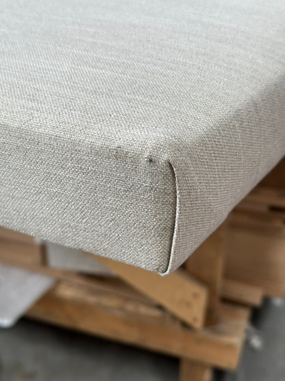 John Lewis Grace Full Depth Upholstered Headboard, Super King Size, Cotton Effect Beige